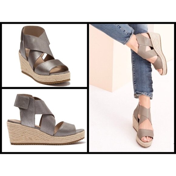 💕EILEEN FISHER💕 Willow3 Espadrille Wedge Sandals - Picture 1 of 16